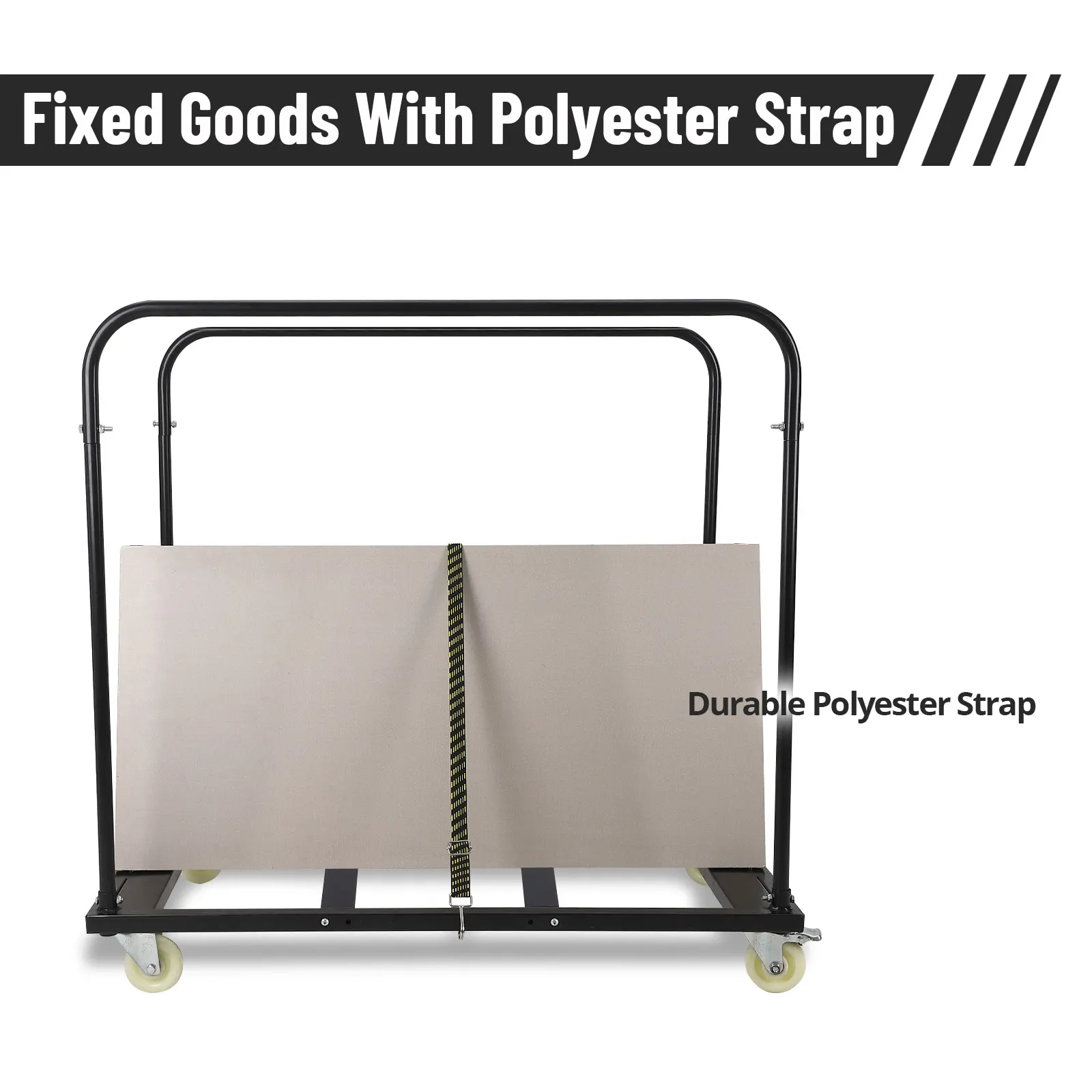 شاحنة لوحة فولاذية 1500 رطل عربة دوللي مع عجلات دوارة 10 سعة طاولة عربة صفائح الحوائط الجافة الثقيلة للمنزل المرآب #4