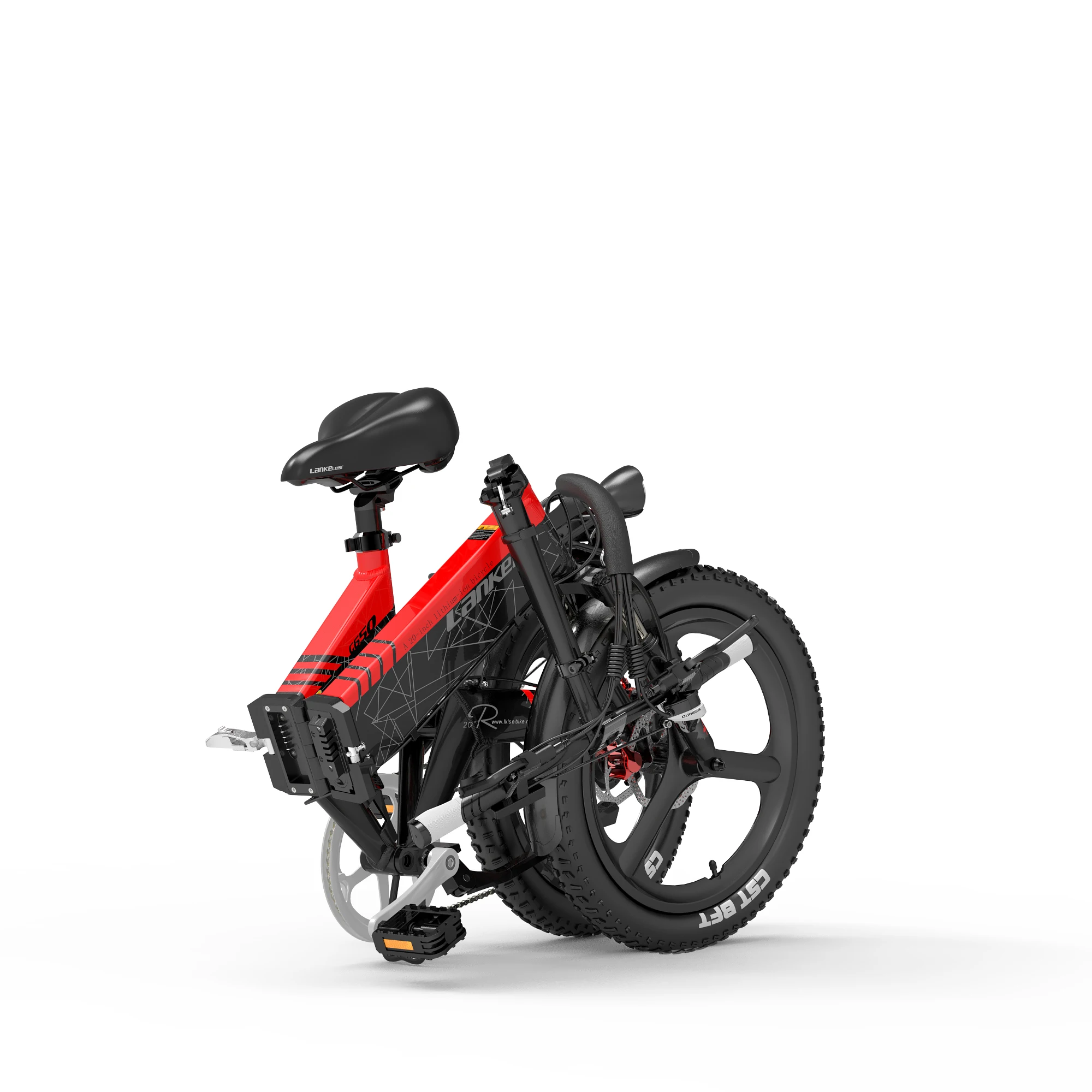 Lankeleisi G650 500W 48V 12,8Ah E-Bike 20"*2,4 Reifen 110km Reichweite 7-Gang Hydraulische Scheibenbremse Faltbares Elektrofahrrad