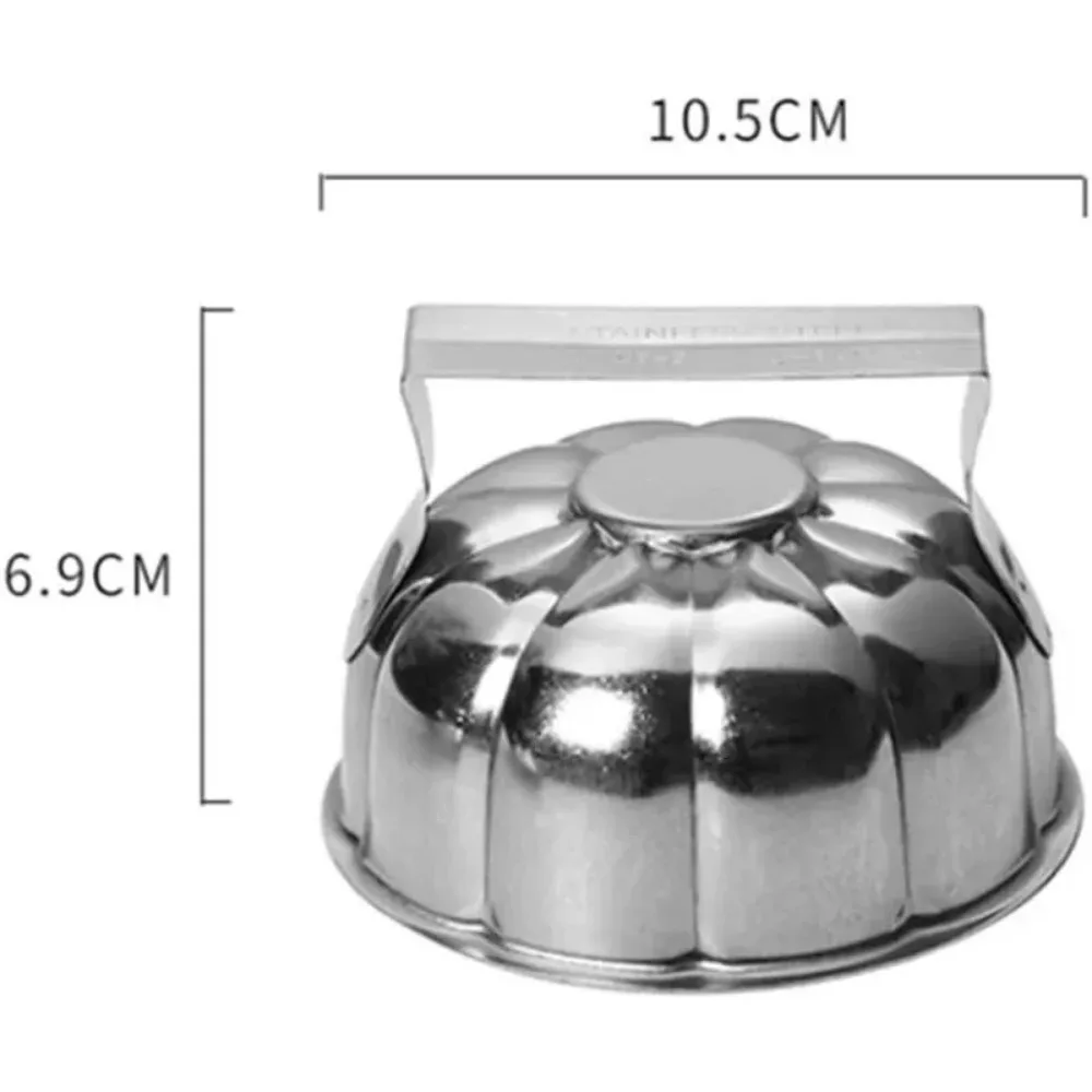 

New for Dish Up Decoration Stainless Steel Flower Petal Shape Fried Rice Press Mold & Egg Fried Rice Press Cutter