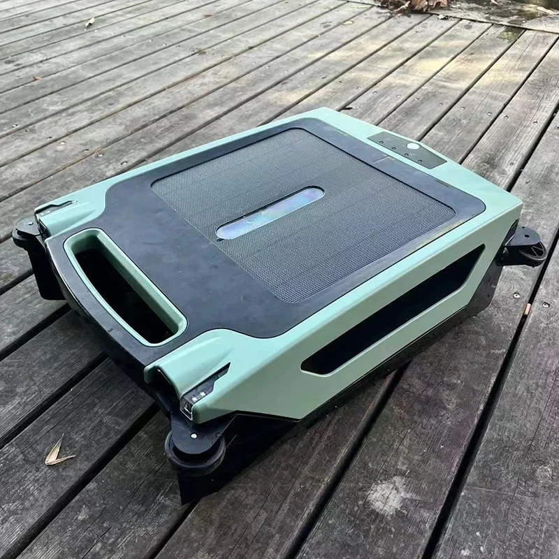 Solar Rechargeable Pool Cleaning Cordless Remote Control Water Surface Style 12W Automatic Pool Vacuum Robot Cleaner