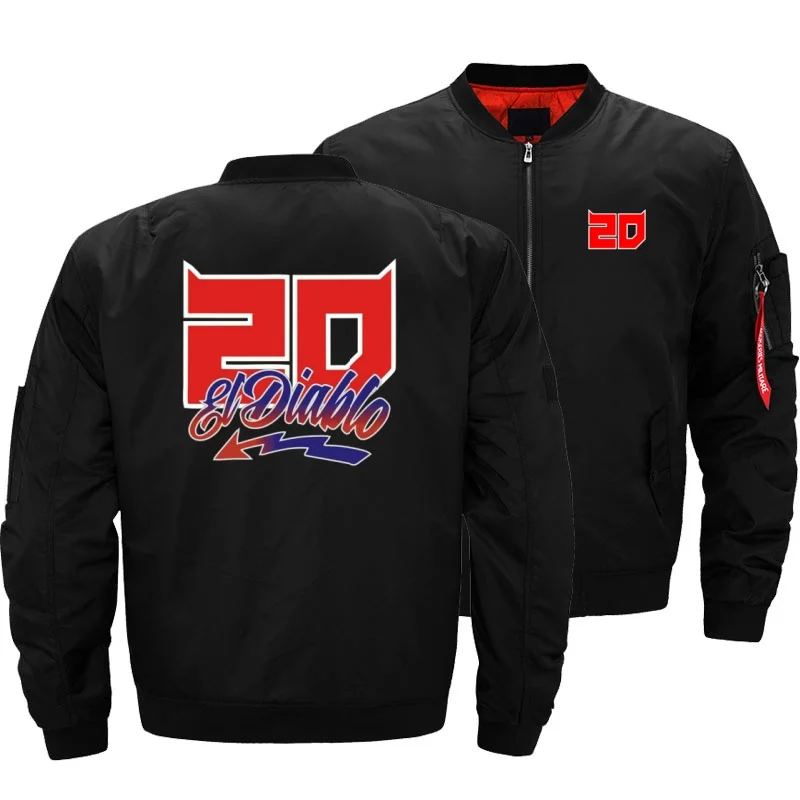 Fabio Quartararo Men's Pilot Air Thick Pilot Male Baseball Coat Motorcycle Bomber Windbreaker Jacket Overcoats Plus Size 5XL