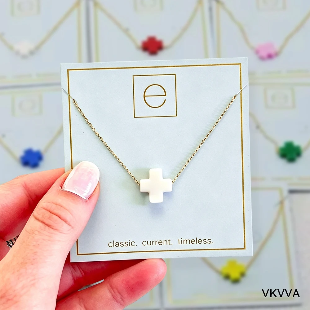 VKVVA Fashion Jewelry Gold-Plated Cross Necklace for Women Birthday Gifts Elegant Stylish Unique Gift