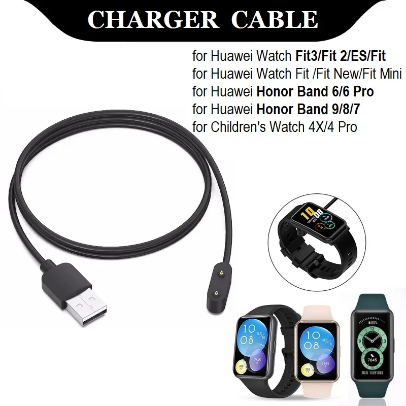 Smart Watch Charger Cable for Huawei Honor Band 9/8/7/6/6Pro/ Huawei Watch Fit 3/Fit2/ Fit New /Fit Mini USB Charging Cords