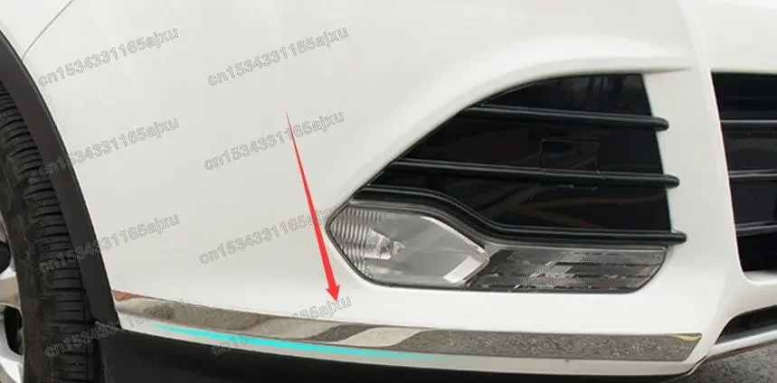 Chrome Front Bumper Protector Anti-Collision Strips Head Lamp Headlights Eyelid Covers Trims For Ford Kuga Escape 2013 - 2016 - Image 4