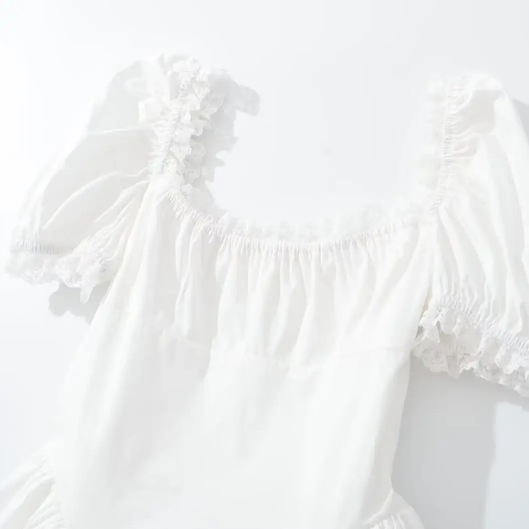 Ele Hoge Taille Princ Dr Lace Me Ruffle Design Summer Faion Dames Dr JNLEAOG Nieuwe Herfst Sle