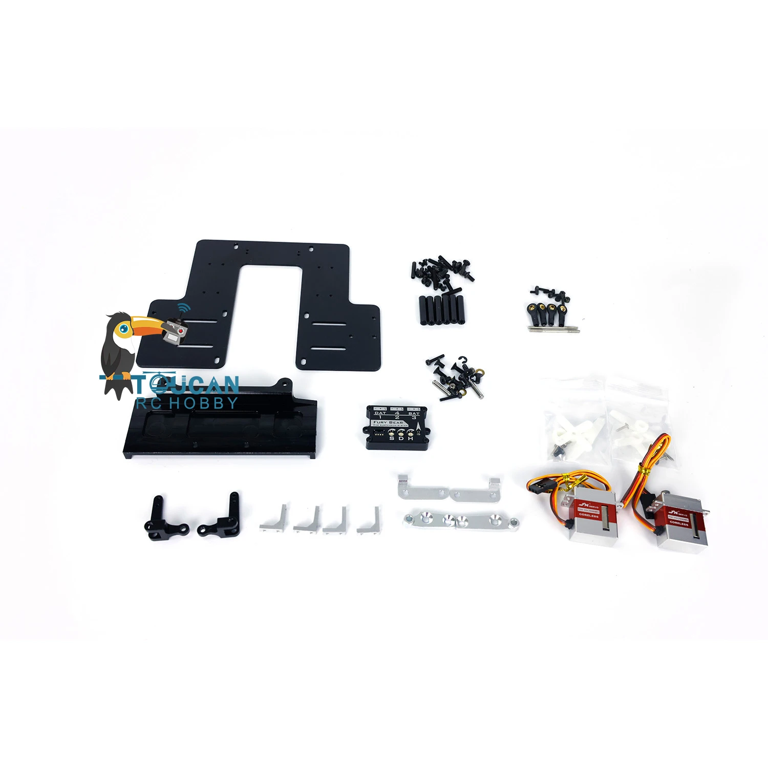 

Cab Suspension System Second Plate Servo Shock Mitigation System for 1/14 LESU Tamiyaya RC Tractor Truck Parts TH20401