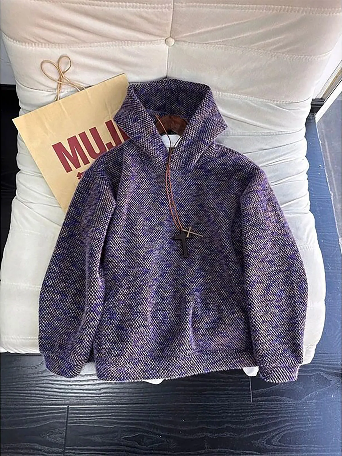 

Cleanfit Plu Hoodie Knitted Base Layer Men's Autumn Winter Heavyweight American Sle Color Warmth Daily Wear