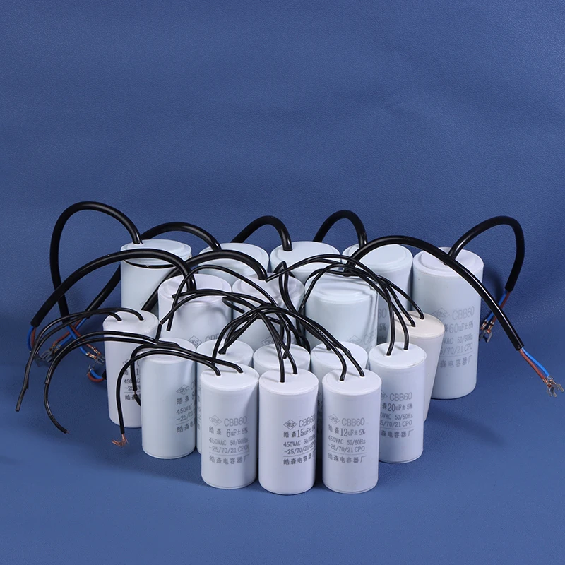 1pc CBB60 Motor Run Capacitors 450VAC Starting Capacitor 5% For Washing Machine 450V 4UF 5UF 6UF 8UF 10UF 12UF 15UF 18UF