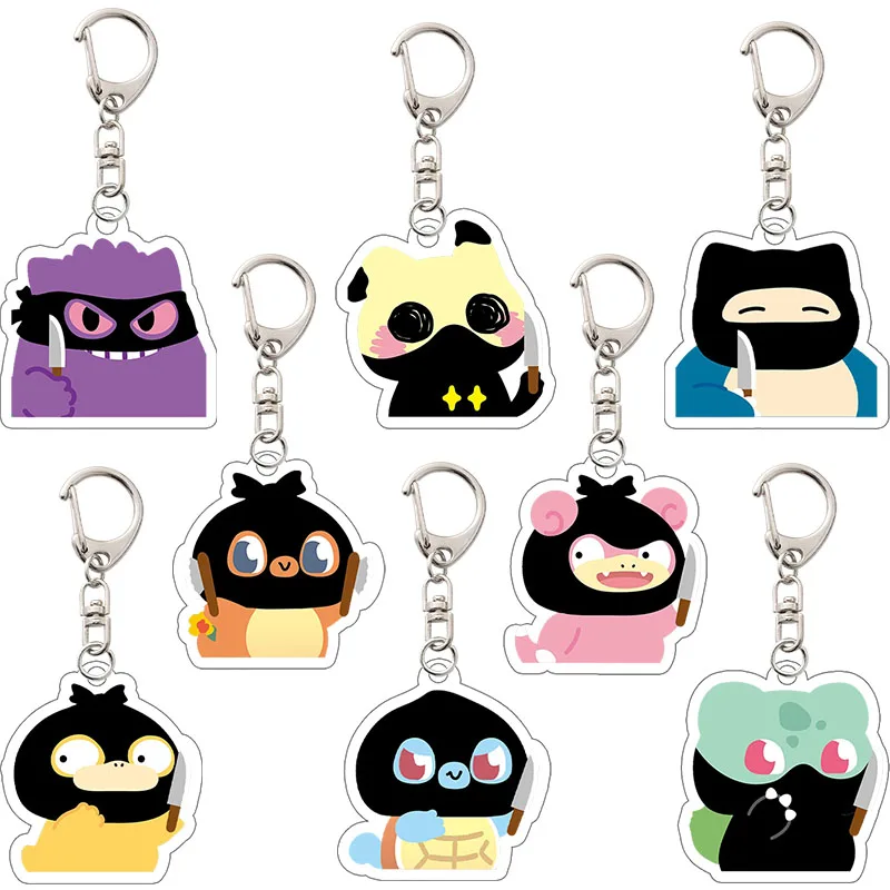 Ducklett Mamoswine Pocket Monsters Acrylic Bag Pendant Keychain Anime Cartoon Decoration Periphery Accessories Hot Birthday Gift