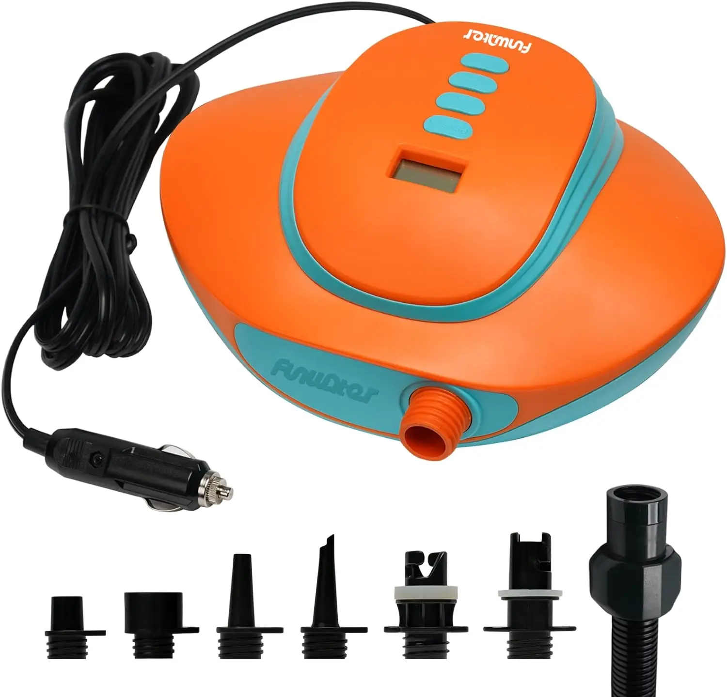 

FunWater SUP Electric Air Pump Portable, 16PSI, Air Compressor for Paddle Board, Inflatable Tent, Boat, Swimming Pool