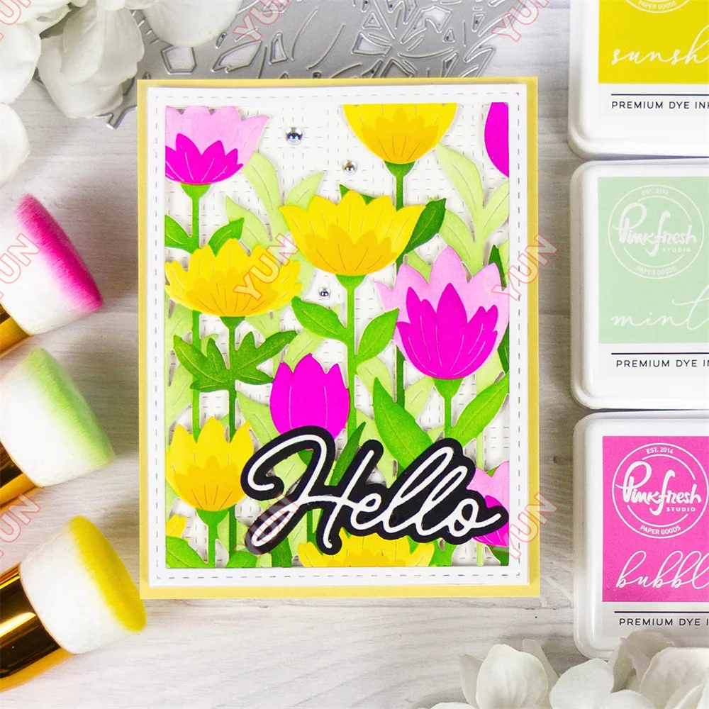 2025 New Carfts Dies Stencil Floral Field Layering Stencils for Scrapbooking Embossing Molds DIY Home Gift Paper Card Album Work