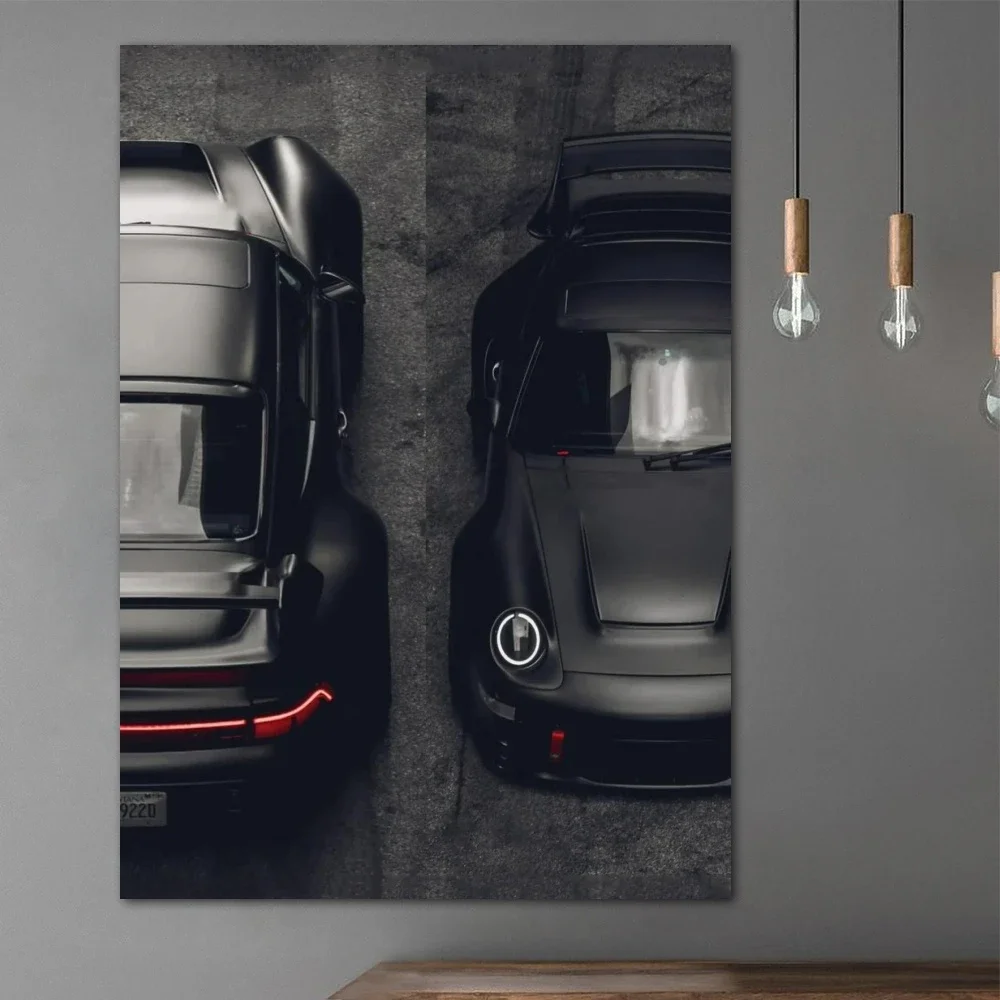 Black Car Art Poster, Modern Art Wall Decor, Ideal Gift For Bedroom, Living Room And Hallway, Car Lover, Room Decor,No Frame