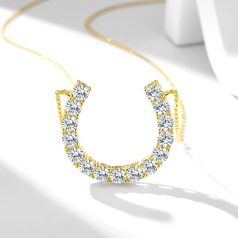 925 الفضة 4 مويسانيتي مزاجه كلاسيكي بسيط أزياء الرجال والنساء زوجين قلادة سلسلة الترقوة #3