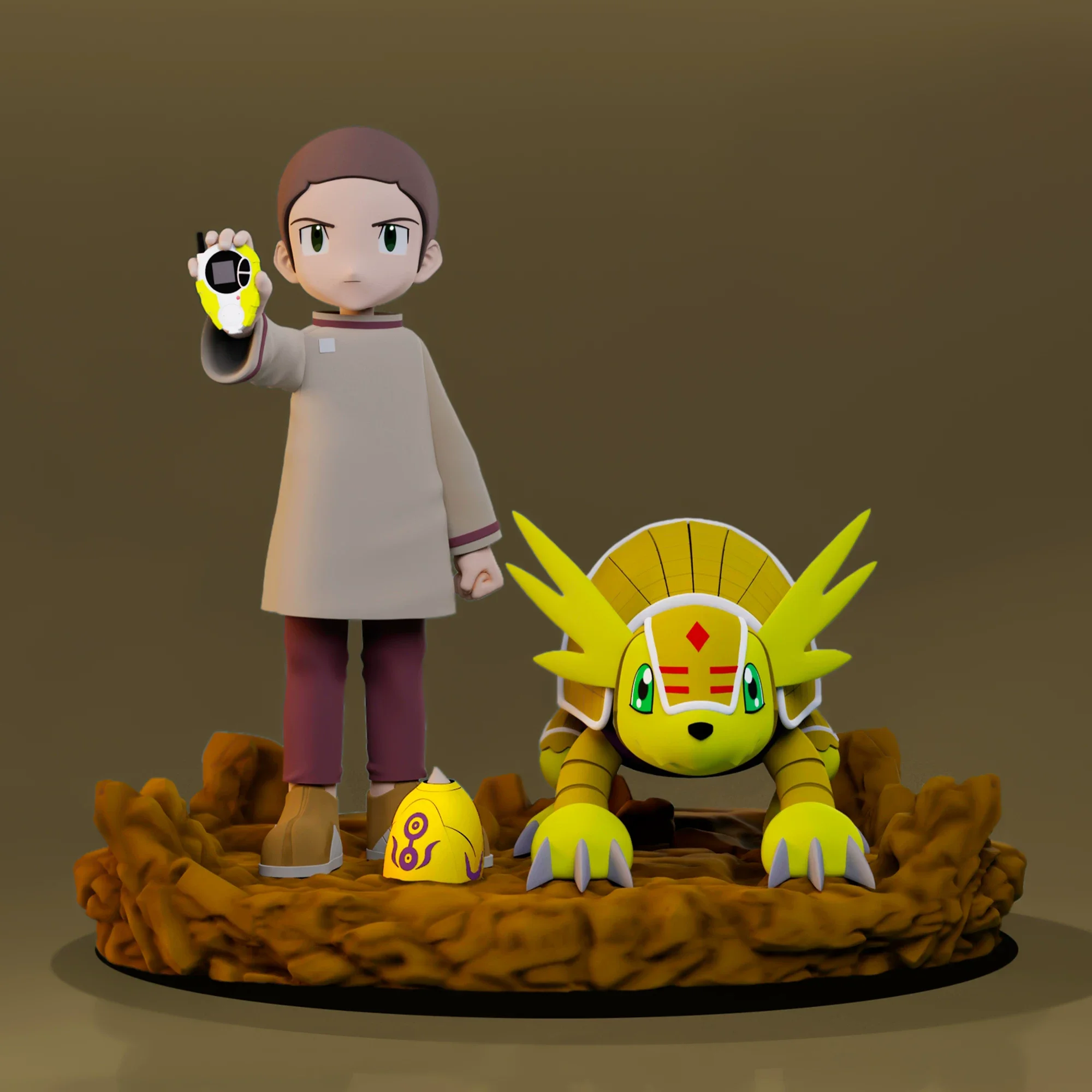 

Model Customization 15cm Cody Hida and Armadimon Model Toys Digimon Adventure Gk Customize 3D printing model