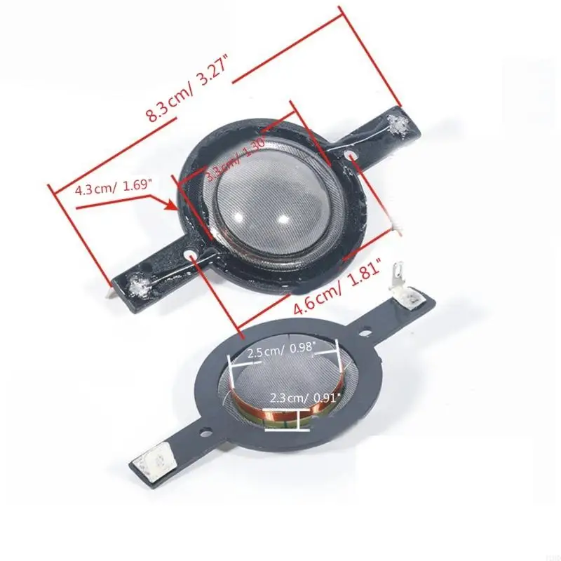 J1HD 25.4mmドームツイーターボイスコイルホーンダイアフラムドライバー25コアシルクフィルムトレブルボイスリング5.4OHM DIY 2PCS