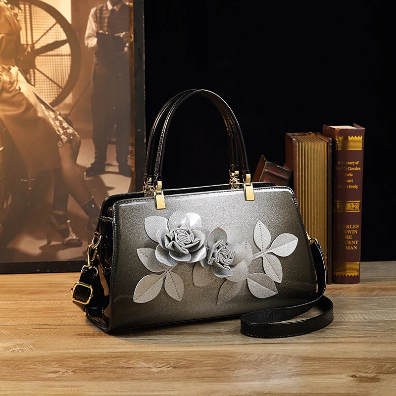 Fashion Designer Style Women's Handbag Evening Bag Rose Flower Language Pattern High Grade Styled Bag Women's bag