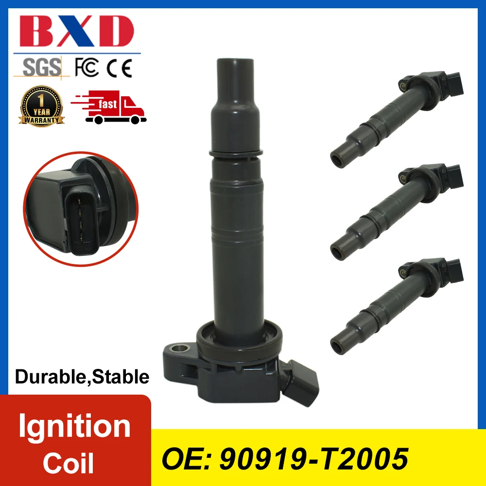 

1/4PCS Ignition Coil 90919-T2005 for Toyota Tacoma Tundra 4Runner 4.0L V6 5.0L V8 90919 T2005 90919T2005 Car Accessories
