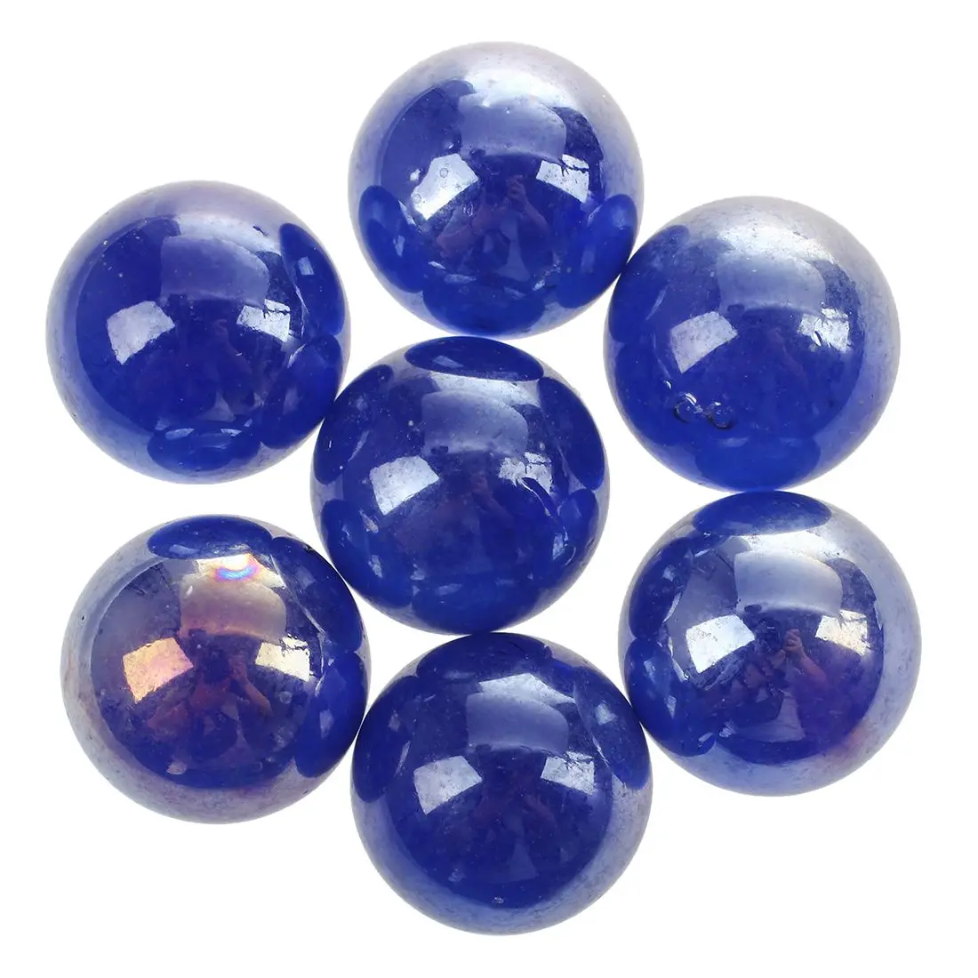 10 Pcs Marbles 16mm glass marbles Knicker glass balls decoration toy Dark Blue