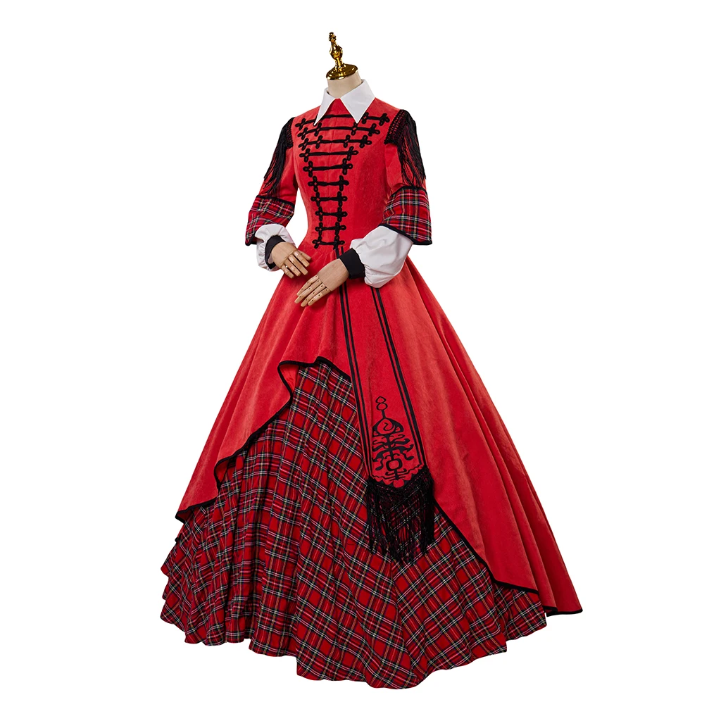 Gone With The Wind Business Woman Scarlett Ball Gown Victorian Civil War Scarlett O'hara Farmer Scottish Plaid Dress Costumes