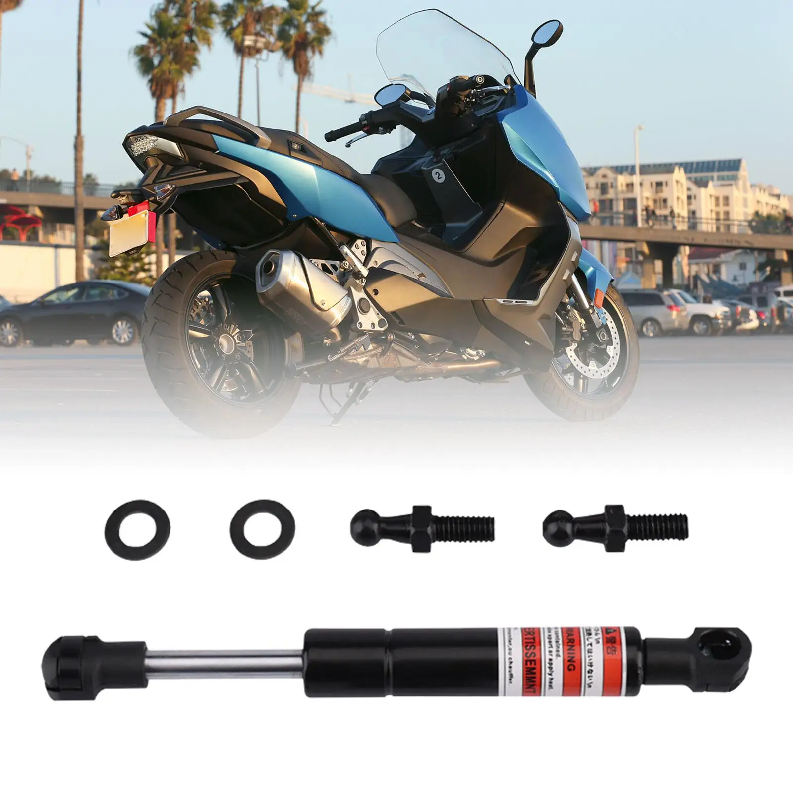 Motorbike Seat Lift Support 175mm Heavy-duty Wear Resistant Pneumatic Rod for Replacement for C600 C650GT DIY Enthusiast