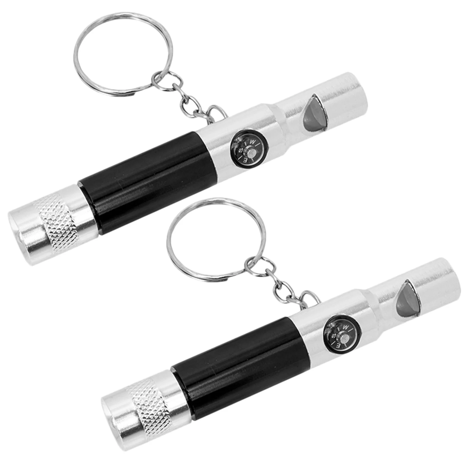 2 قطعة صافرة إنقاذ الطوارئ البوصلة مصباح يدوي المشي لمسافات طويلة التخييم أداة جيب متعددة الوظائف #1