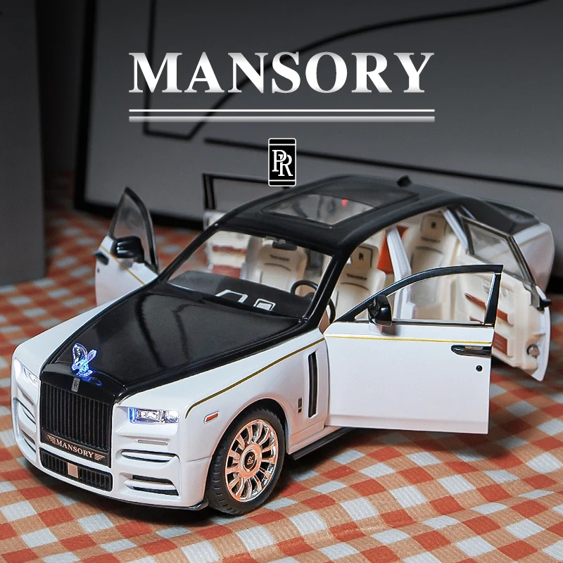 

Игрушечная машинка для мальчиков, 1/22 Royce Phantom, литья под давлением, металлическая, со звуком светильник кой