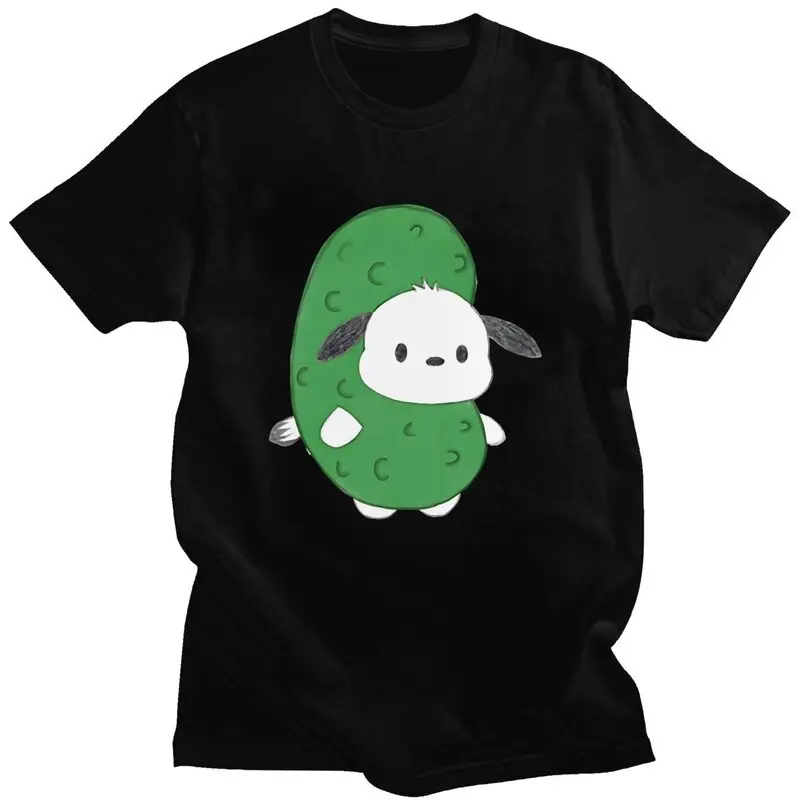 

Мужские футболки Pochacco на заказ, хлопковая футболка с короткими рукавами, уличная футболка, повседневная футболка с рисунком собаки, облегающая одежда