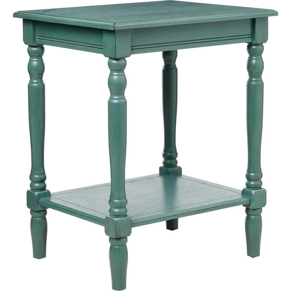 Accent Table with Storage, Casual Style, Modern End Table, Sturdy, Blue Gray - (24