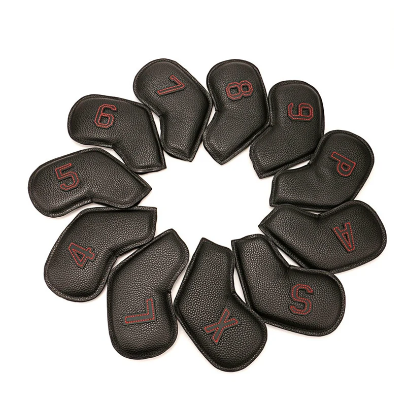 Golf Iron Head Cover Iron Wedge Cover/Golf Club Covers PU Leather Waterproof No.4/5/6/7/8/9/P/S/A/L