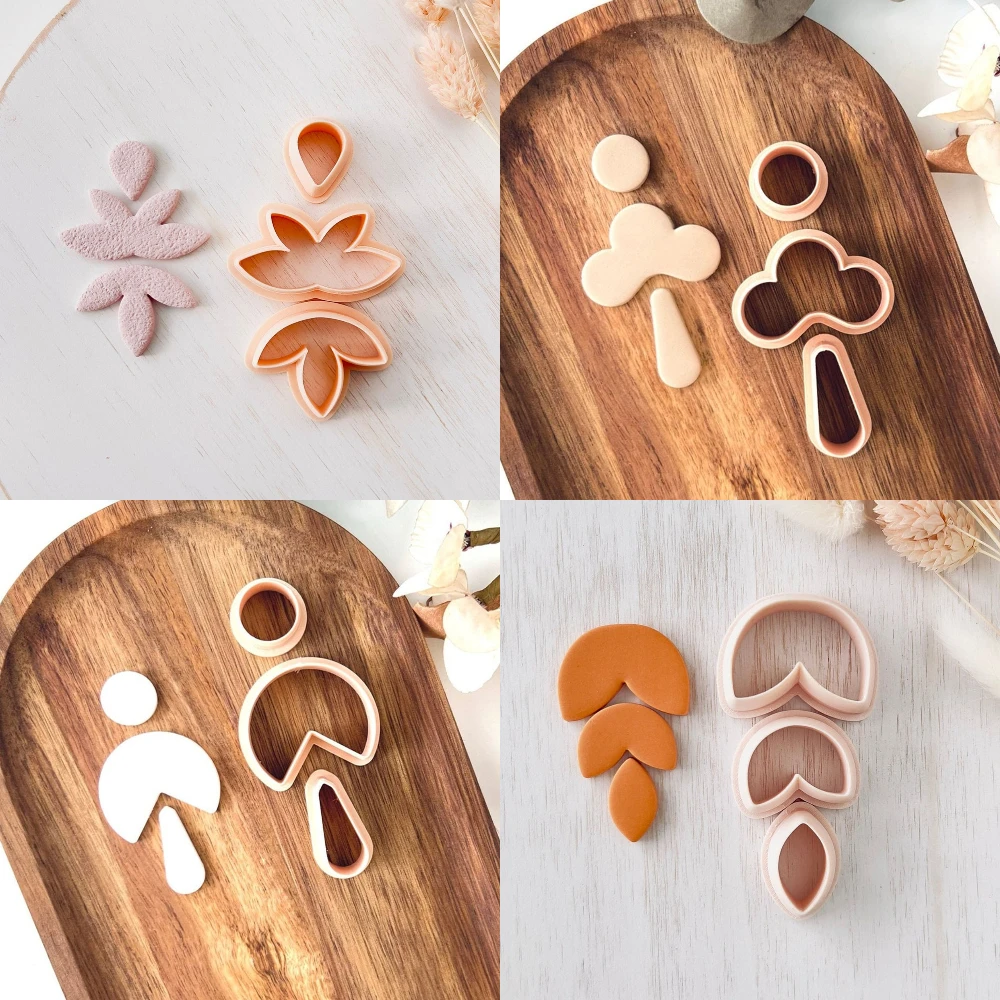 

3Pcs/Set Polymer Clay cutter, basic clay cutter, Simple Long Dangle clay cutting Mold, Abstract shape Earring Cutters, Hand Tool