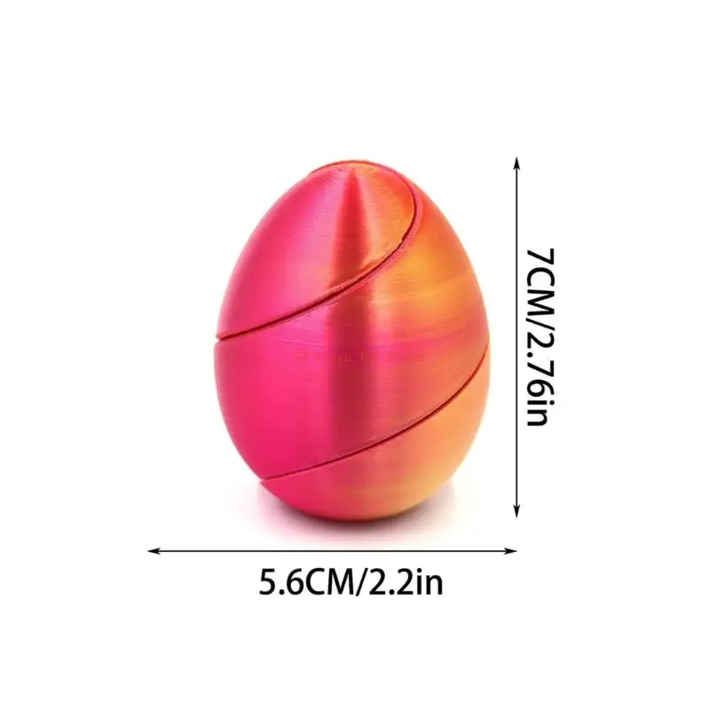96GC Bright Color 3D Gedrukte spiralen Eieren speelgoed Sensorisch roterend spinnerspeelgoed voor festival vakantiegeschenken en