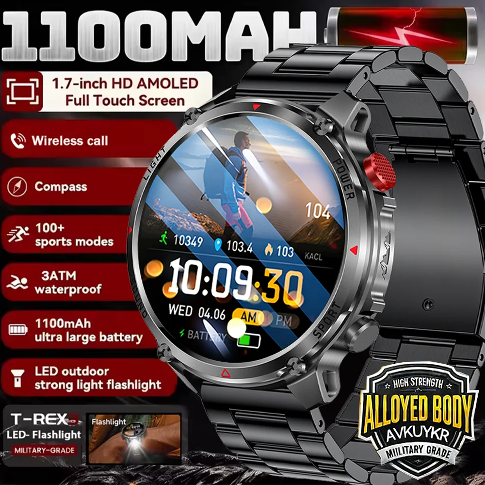 

Новые умные часы с ультрапрочным аккумулятором емкостью 1100 мАч, компасом, водонепроницаемостью IP68, функцией Bluetooth-звонков и более чем 100 спортивными режимами. Т-РЕКС 3