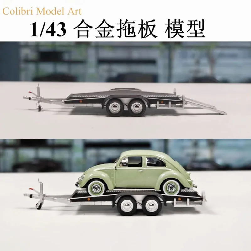Colibri รุ่น 1:43 Scale Flatbed Trailer รุ่นสําหรับกู้ภัยขนส่งคลาสสิกผู้ใหญ่ของที่ระลึกของขวัญจอแสดงผลแบบคงที่