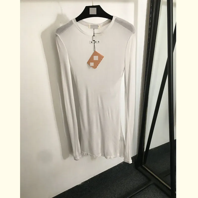 

Прозрачная тонкая футболка Long Sve с нашивным логотипом для женщин, летняя хлопковая смесь, защита от ультрафиолета, круглая Ne Dr