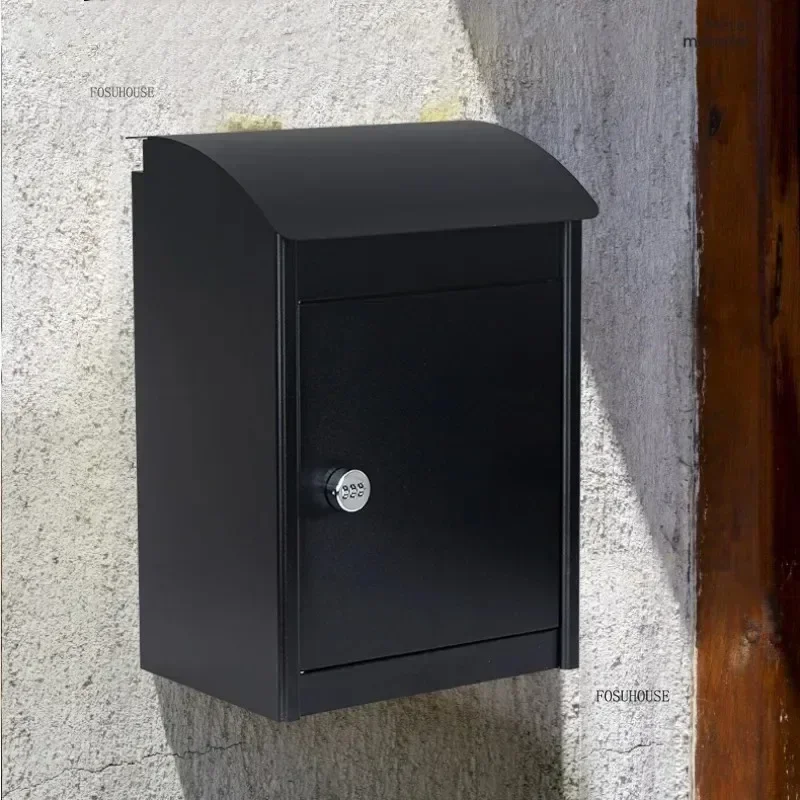 Matel Large Parcel Box Wall Mount Package Delivery Drop Letter Mailbox Security Lockable Outdoor Home Storage Post Box H