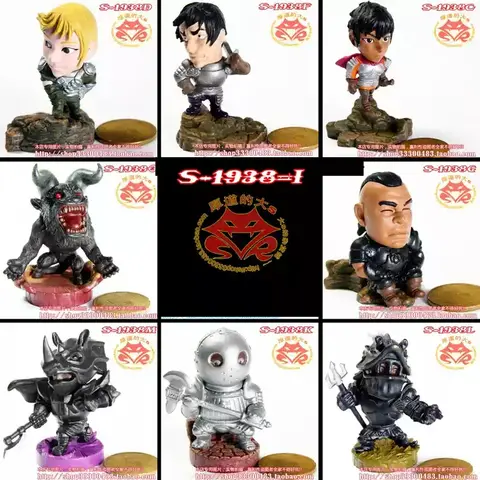 8pcs 5cm 만화 Guts Berserk 액션 피규어 인형 PVC 키즈 컬렉션 그리피스 모델