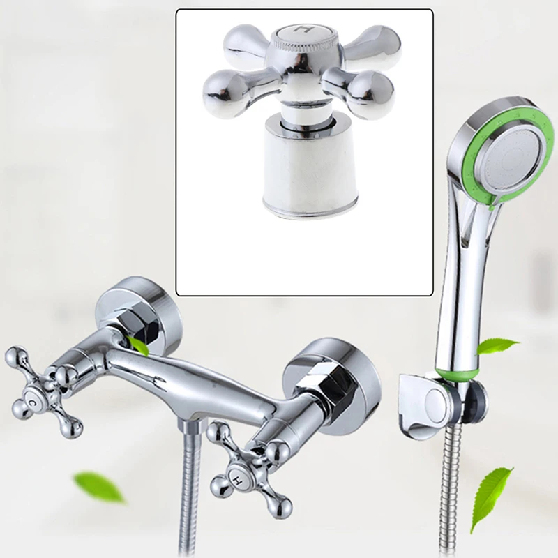 For Kitchen Bathroom Accessories Bathtub Sink Faucet Handle 1 Set Copper Cross Handle