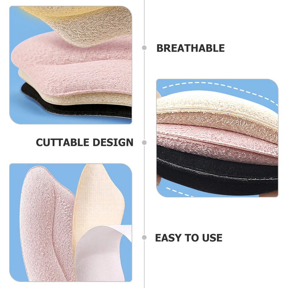 6 Pairs Heel Cushions for Back of Shoe Inserts Loose Shoes That Are Too Big Non-slip Comfortable Pads