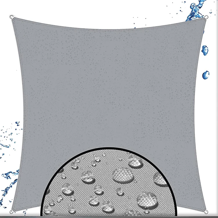 

Gray Protected 4x4m Sun Polyester Sun Sail Square Gray Shade Sails Nets