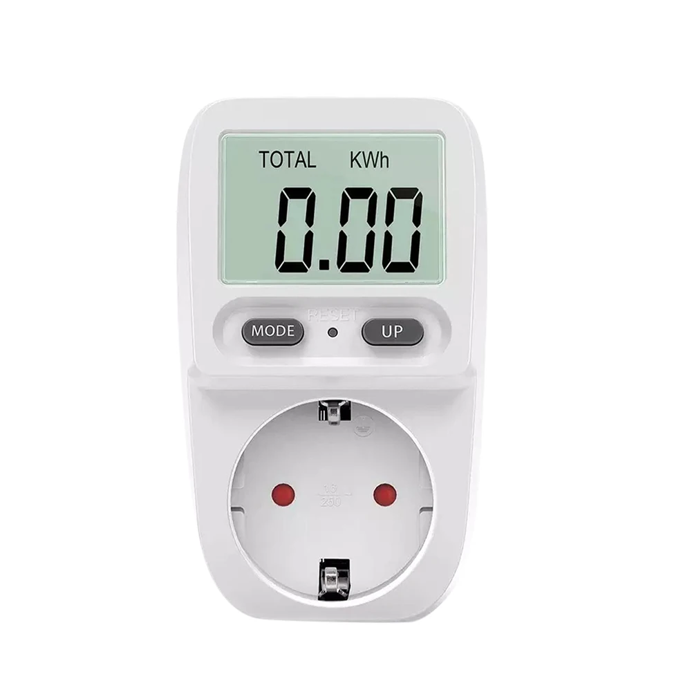 220V AC EU Digital LCD Power Meter Wattmeter Socket Wattage Kwh Energy Meter Measuring Outlet Power Analyzer Electricity Monitor