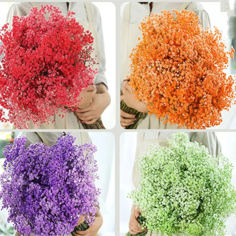 90g Preserved Flowers Baby's Breath Flower bouquets Natural Fresh Dried Preserved Flowers Gypsophila  Wedding Decoration Mariage