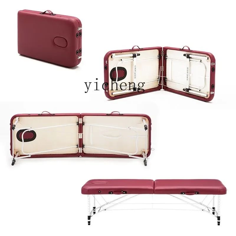 ZC Home Massage Therapy Facial Bed Portable Tattoo Embroidery Folding Massage Bed