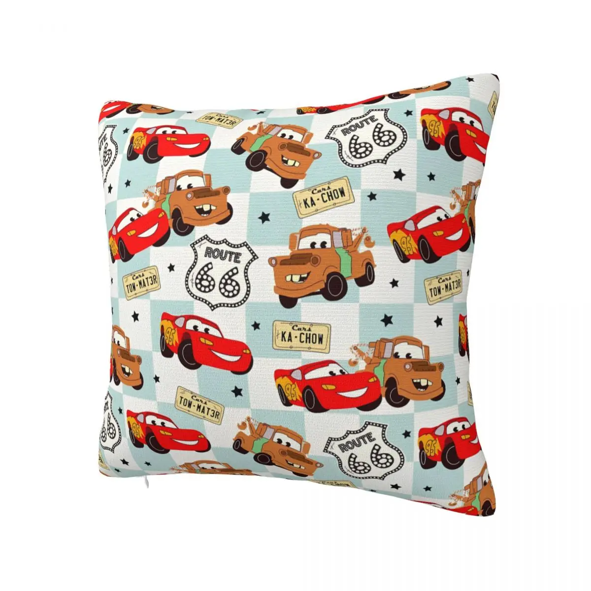 Pillow Cover Cars Lightning McQueen Design Cushion Cover Retro Trendy Pillow Case For Sofa Home Decoration Pillowcases