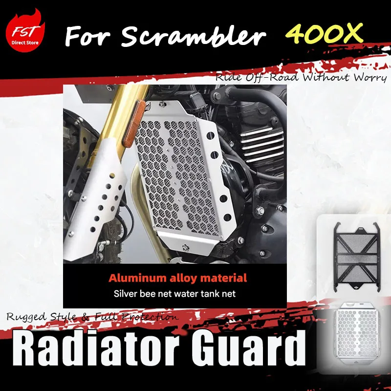 

For the Scrambler 400X, the modified water tank net stainless steel protective net protection plate accessories