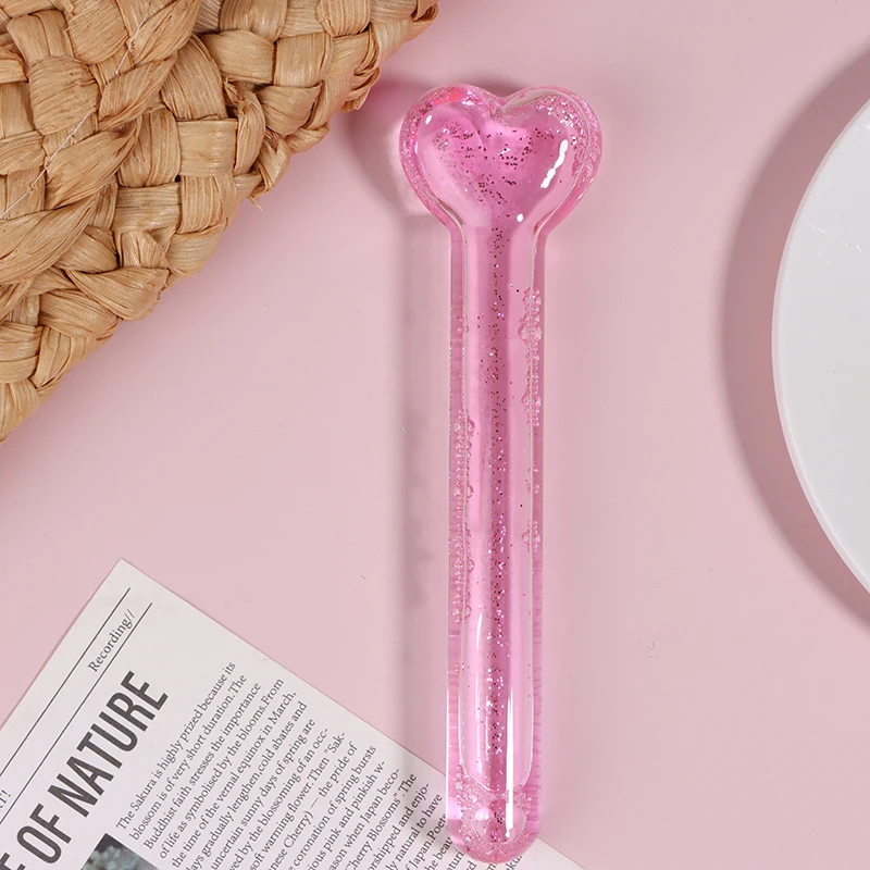 여성용 하트 모양 아이스 글로브 페이셜 쿨링 뷰티 볼 페이스 롤러 압축 아이스 볼 아이 마사지기 냉동 글로브 도구