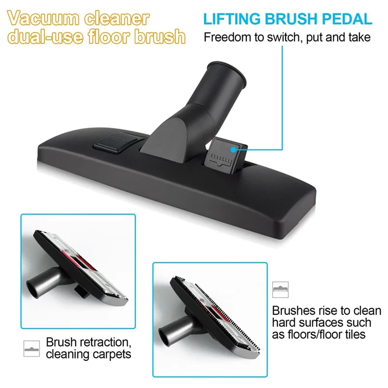 ユニバーサル掃除機ブラシ,アダプター付きコンビネーションブラシ,掃除機ノズル,掃除機アクセサリー,32mm