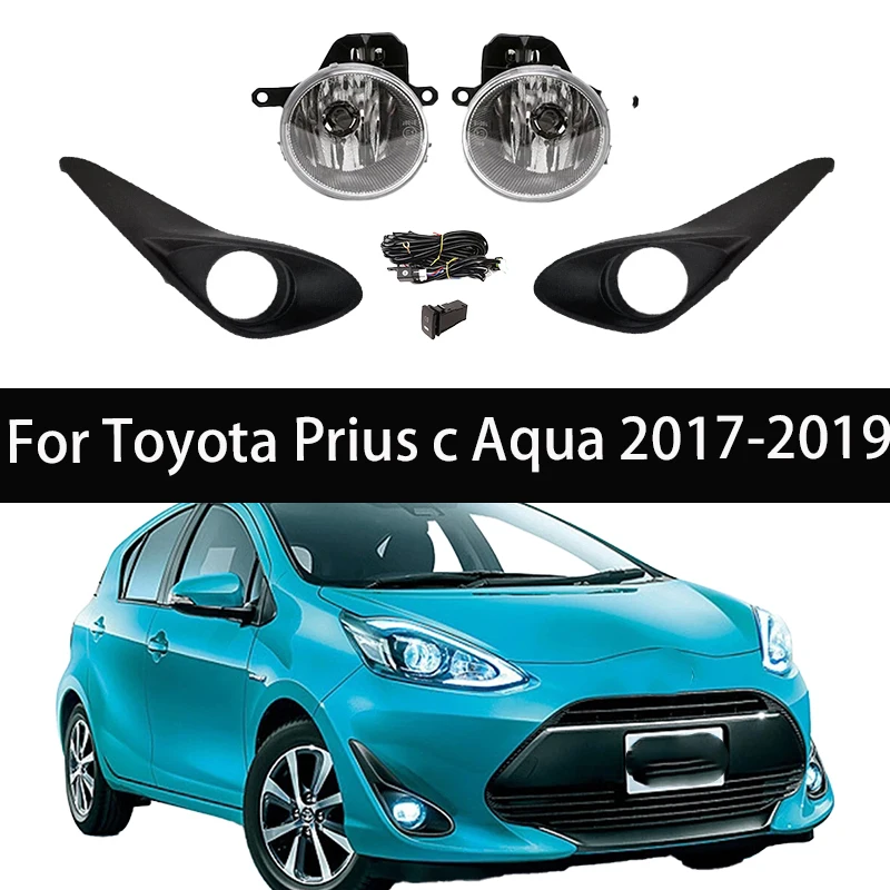 

Fog Lights Assembly Fornt Bumper DRL Driving Lamps Fit For Toyota Prius c Aqua 2017-2019