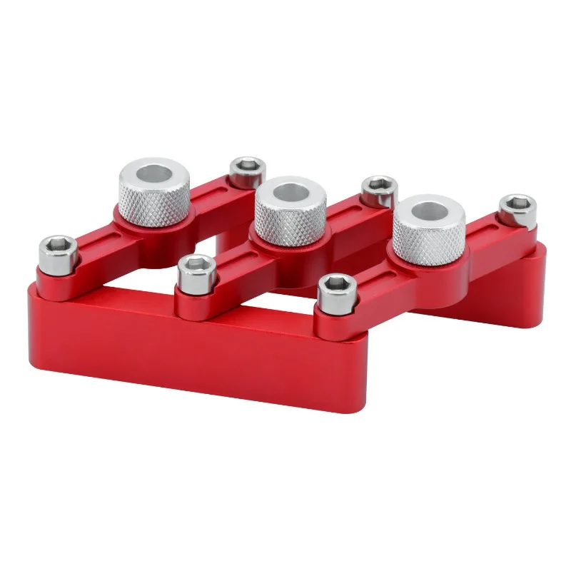 3-in-1 Woodworking Dowel Hole Drilling Jig Replaceable Drill Sleeve Positioning Punch 90 Degree Straight Hole Locator Tool