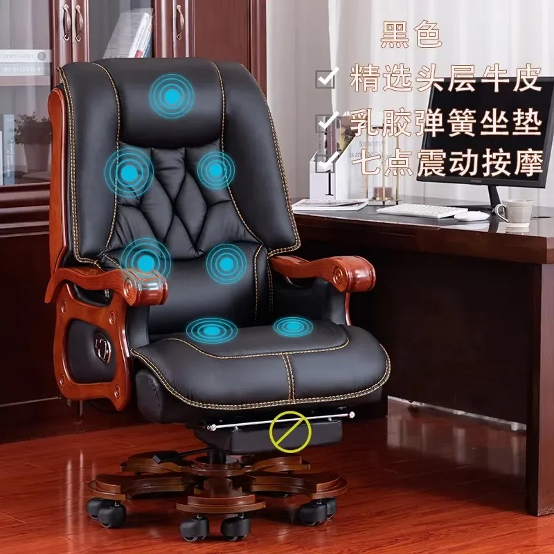YZ-11 Genuine Leather Top Grain Cowhide Executive Chair - Ergonomic Office Chair For Home Use
