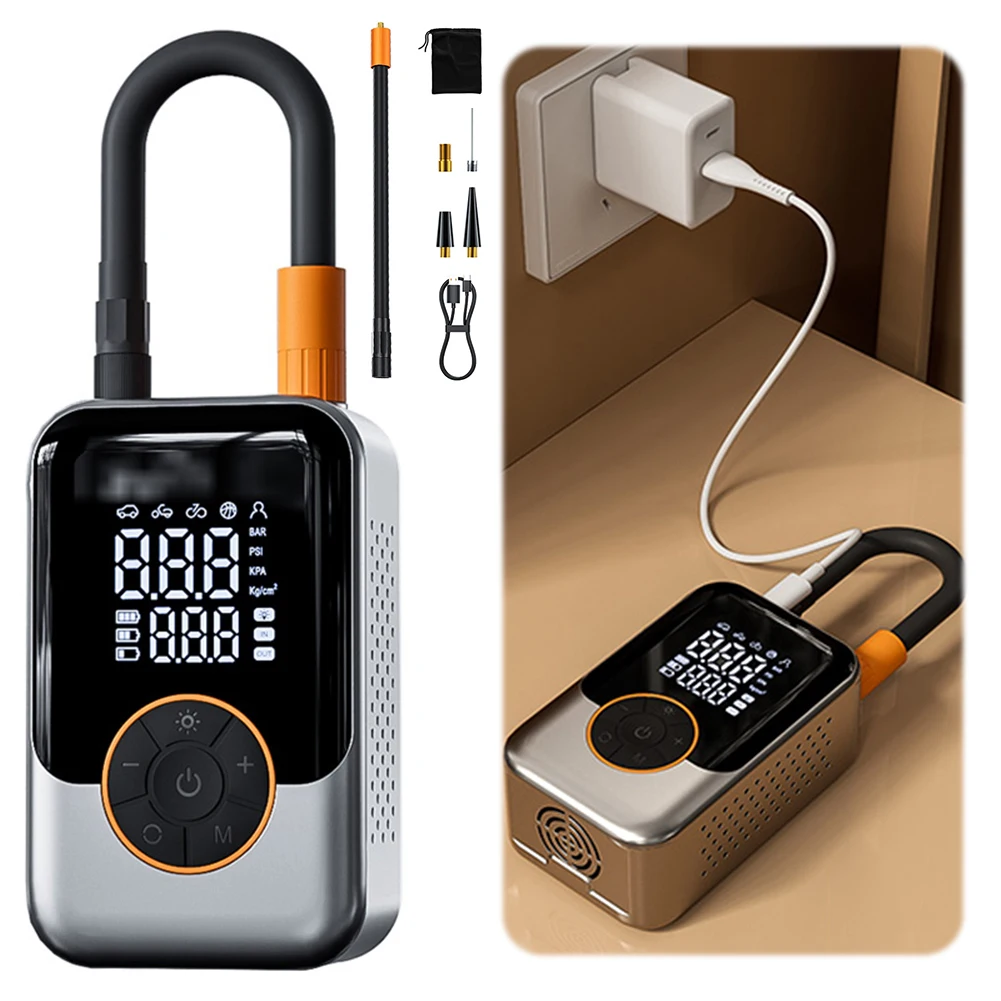 

Wireless Car Air Pump Electric Tire Inflator Portable Air Compressor Automatic Stop Inflation Pump for Motorcycle Bicycle Balls